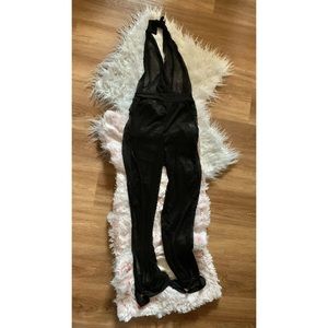 NWOT- Jersey Fishnet Jumpsuit